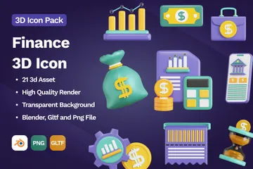 Finance 3D Icon Pack 3D Icon Pack
