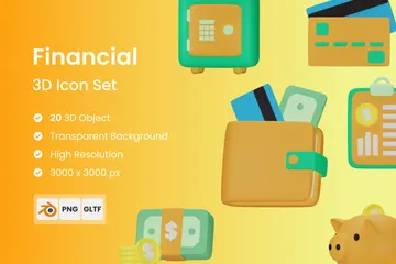 Financier Pack 3D Icon