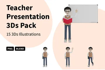 Apresentação do professor Pacote de Illustration 3D