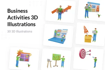 Atividades de negócio Pacote de Illustration 3D