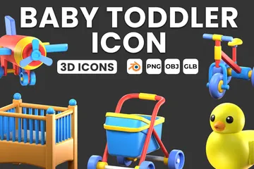 Bebê e criança Pacote de Icon 3D