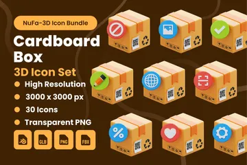 Boîte en carton Pack 3D Icon