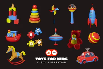 Brinquedos Criança Pacote de Icon 3D