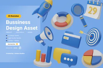 Business 3D Icon Pack
