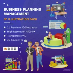 事業計画管理 3D Illustrationパック