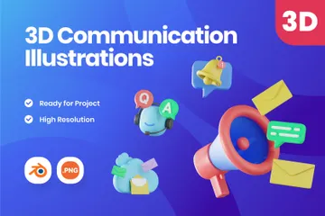 Comunicação Pacote de Icon 3D
