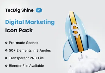 디지털 마케팅 3D Icon 팩