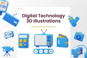 디지털 기술 3D Illustration 팩