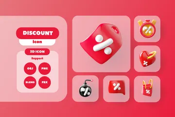 Discount 3D Icon Pack