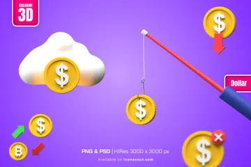 Dollar Coin 3D Illustration Pack