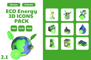 ECO ENERGY 3D Icon Pack
