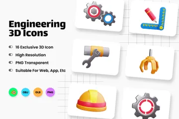 Engineering 3D Icon Pack