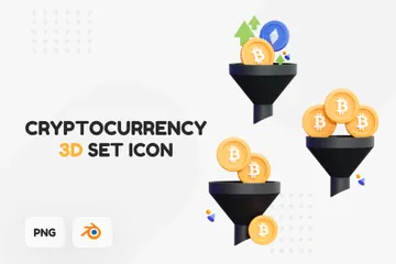 Filtre Bitcoin Pack 3D Icon