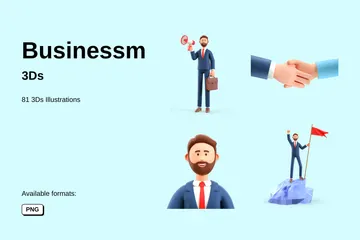 Geschäftsmann 3D Illustration Pack