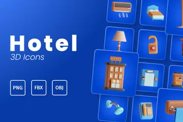 Hotel 3D Icon Pack