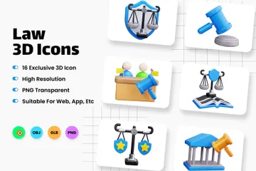 법 3D Icon 팩