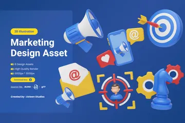 Marketing 3D Icon Pack