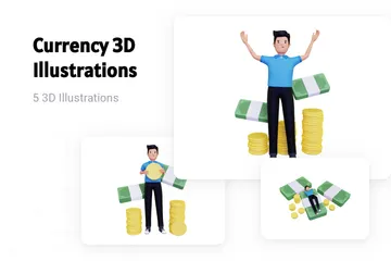 Moeda Pacote de Illustration 3D