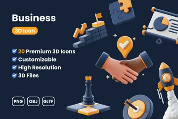 Negócios Pacote de Icon 3D