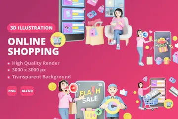 Online Shopping Vol III 3D Illustration Pack
