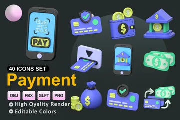 Pagamento Pacote de Icon 3D