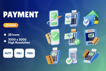 Pagamento Pacote de Icon 3D