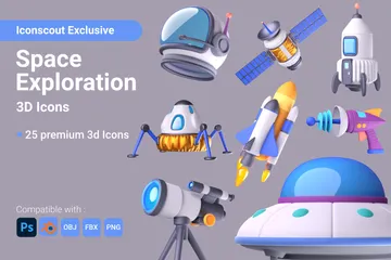 宇宙探査 3D Iconパック