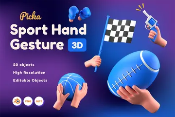 스포츠 손 제스처 3D Icon 팩