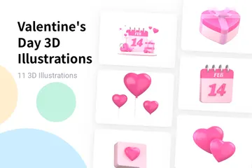 Valentine's Day 3D Illustration Pack