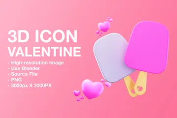 Valentinstag 3D Illustration Pack