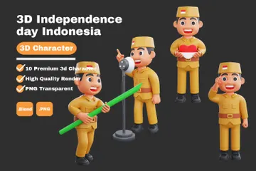 전사 캐릭터 인도네시아 3D Illustration 팩