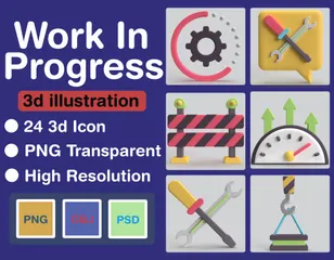 Work In Progress 3D Icon Pack