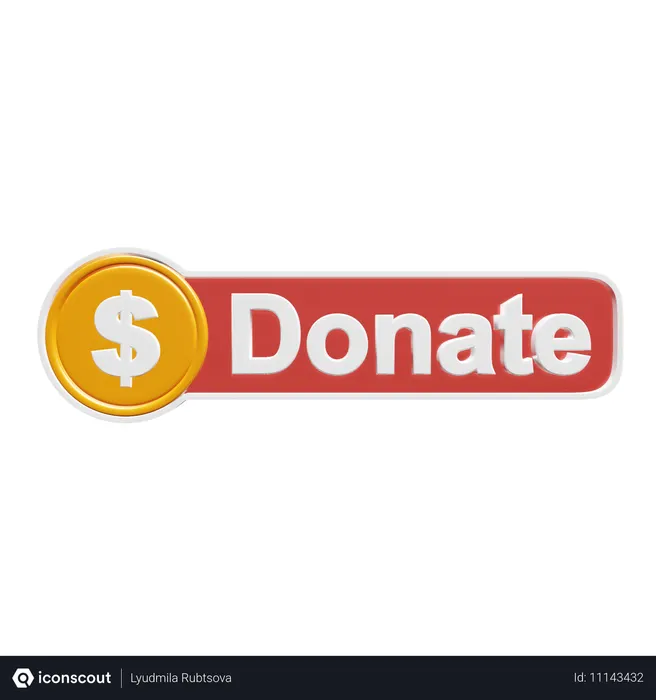 Free Donate  3D Icon