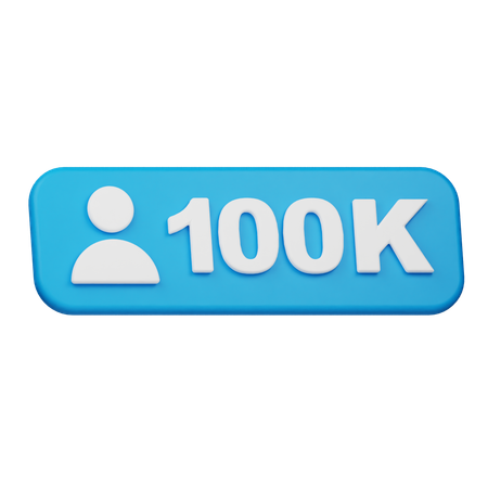 Free 100 mil seguidores  3D Icon