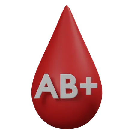 Free Blood AB Positive  3D Illustration