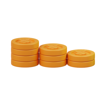 Free Dollar Coins  3D Icon