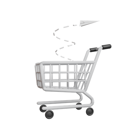 Free Empty Cart  3D Illustration