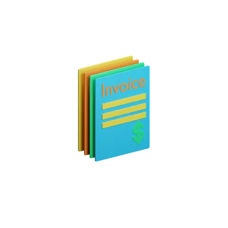 Free Invoice  3D Illustration
