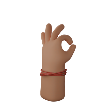 Free Mão mostrando sinal de ok  3D Illustration