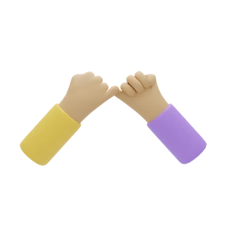Free Gesto de promessa mindinho  3D Illustration