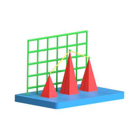 Free Mountain Chart  3D Icon