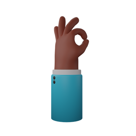 Free Ok gesto com a mão  3D Illustration