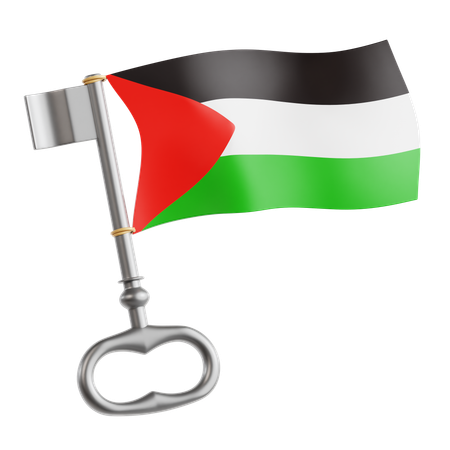 Free Palestinian Key  3D Icon