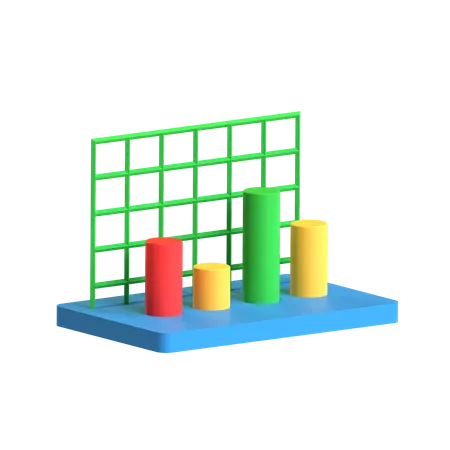 Free Round Bar Chart  3D Icon
