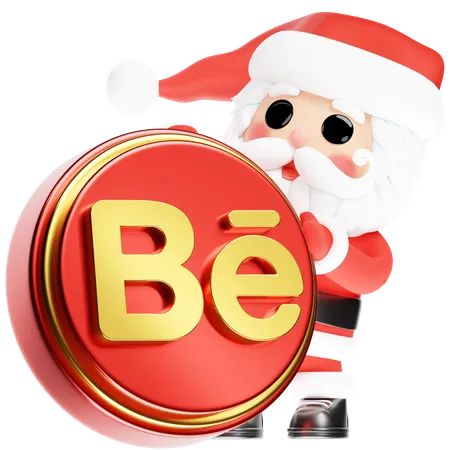 Free Santa Calus with Christmas Behance  3D Icon