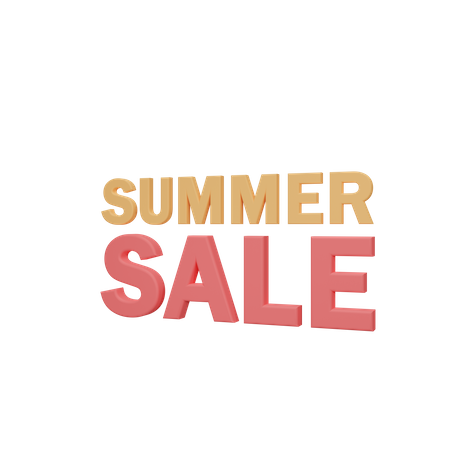Free Summer Sale  3D Illustration