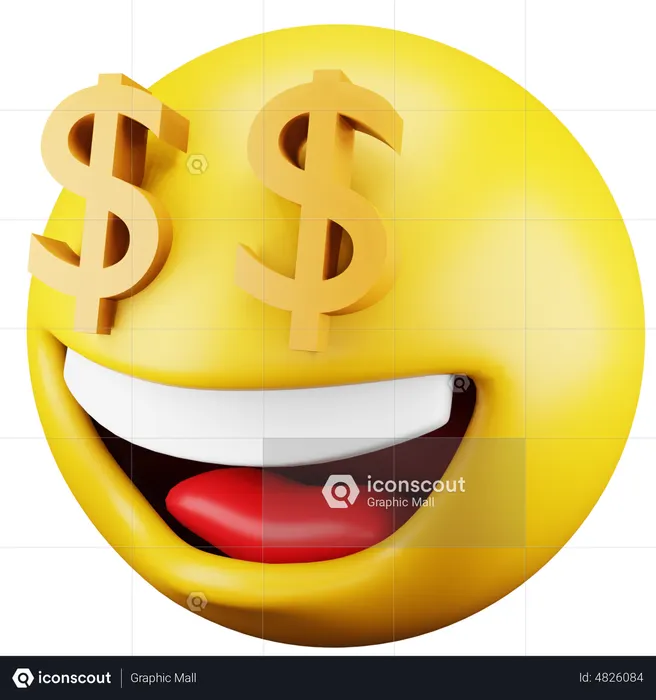 Emoji dollar Emoji 3D Icon