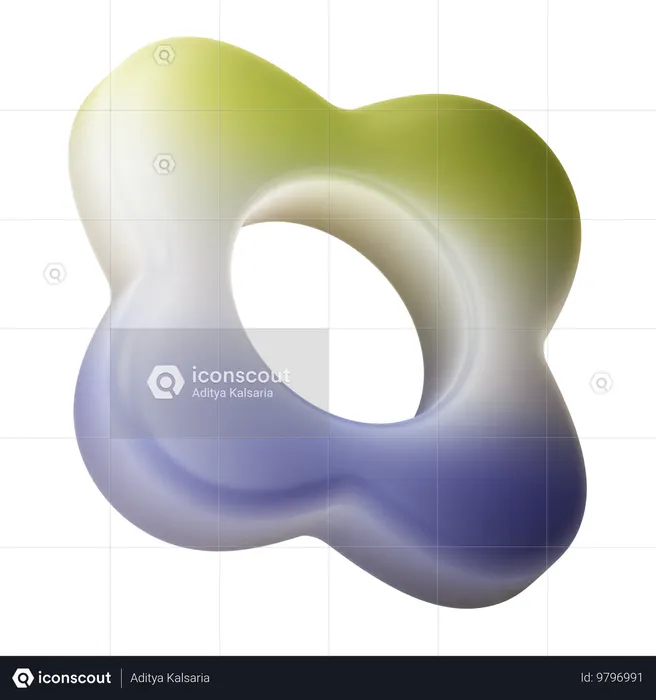 Formato quadrifólio  3D Icon