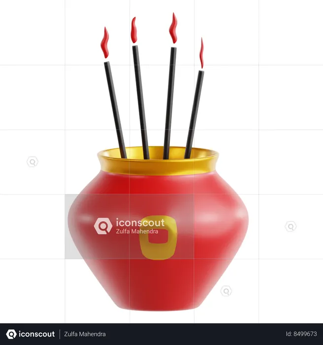 Incenso  3D Icon