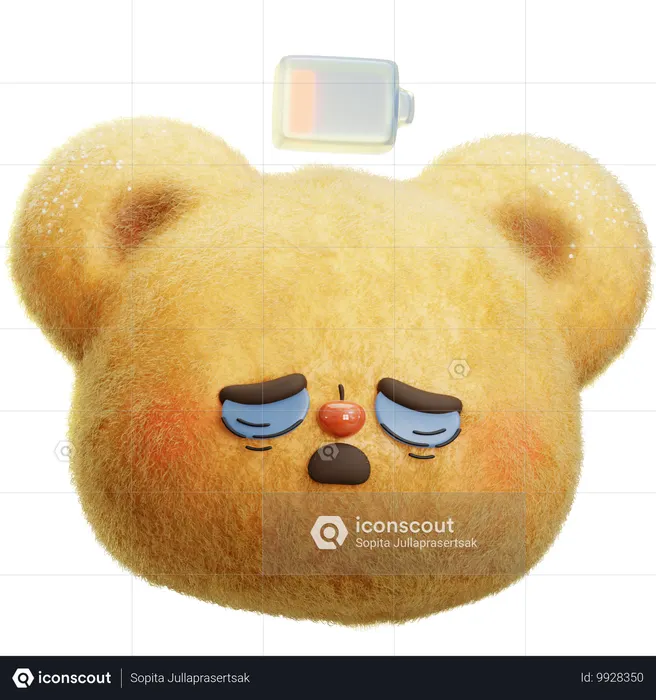 Ours fatigué Emoji 3D Icon